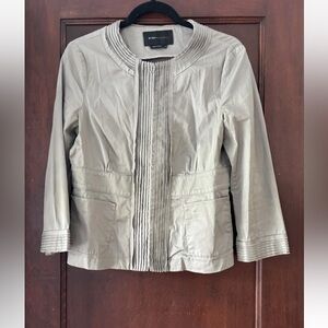 BCBG Maxazria Jacket Size M Pleated Hook Closures